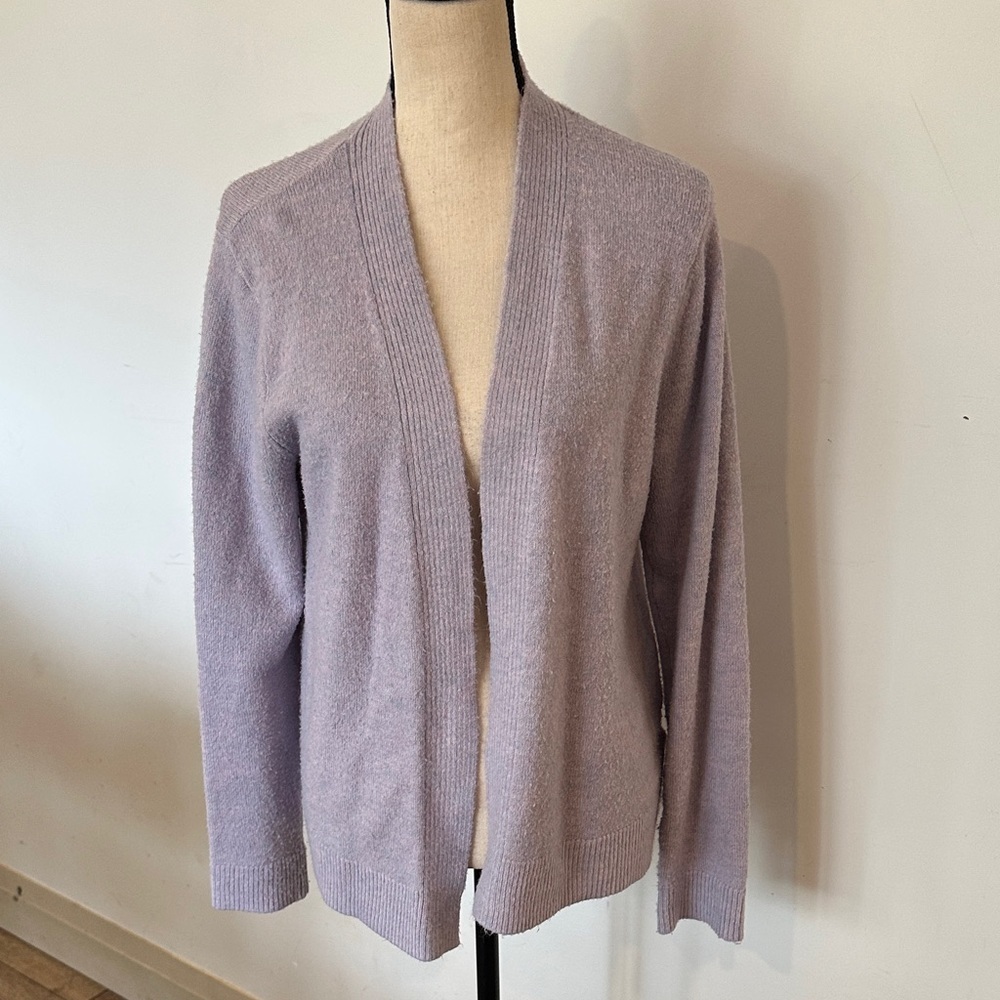 Old Navy Lavender Blue Speckled Open-Front Women's Sweater Cardigan Large Cozy